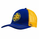 כובע רשת מכבי כחול עם לוגו צהוב