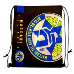 תיק שרוך מכבי שחור עם הדפס