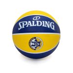 Maccabi Tel Aviv 'Spalding' Yellow-Dark Blue Basketball