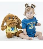 בגד גוף לתינוקות צהוב שרוול קצר MTA קוביות 2024-25