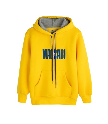 קפוצ'ון MACCABI לוגו רטרו צהוב ילדים