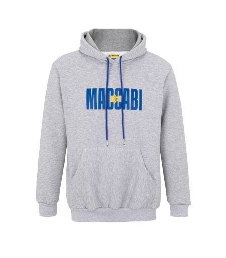 קפוצ'ון MACCABI לוגו רטרו אפור בוגרים