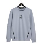 סווטשירט ללא כובע כותנה ADIDAS שחור בוגרים 2025-26