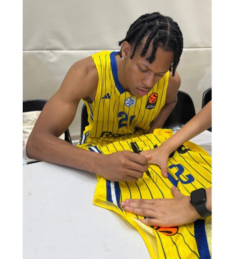 גופיה צהובה רשמית ADIDAS חתומה - ג'ף דאוטין ג'וניור