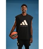גופייה אופנתי-כדורסל ADIDAS BASKETBALL שחור בוגרים 2025-26