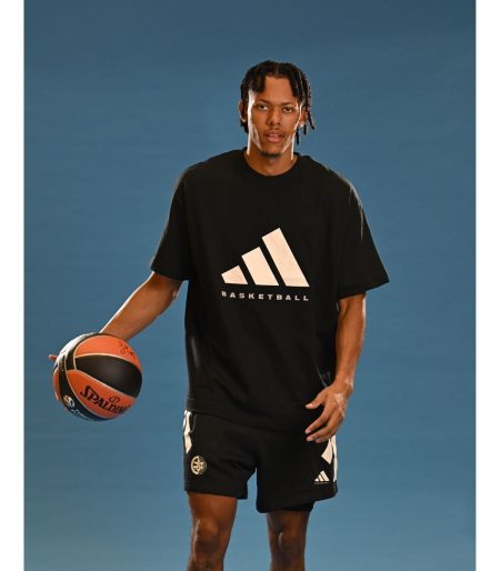 חולצה אופנתי-כדורסל ADIDAS BASKETBALL שחור בוגרים 2025-26